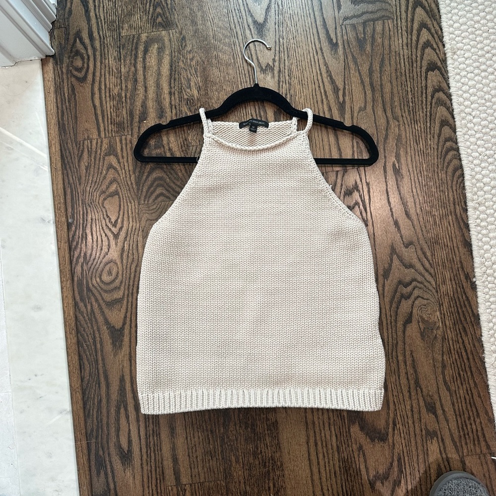 Banana Republic Halter-Neck Sweater in Cream - Medium